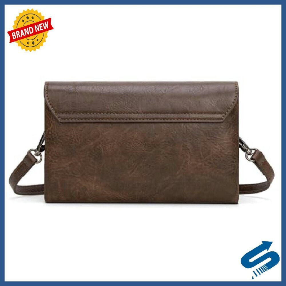 Small Crossbody Purse with Double Zipper Multi-Function Card Holder - Picture 7 of 8